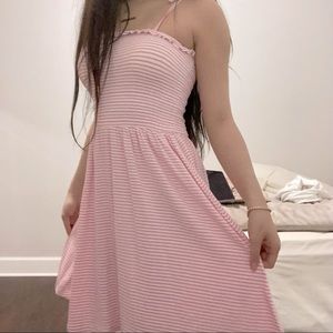 Smocked Tie Strap Dress